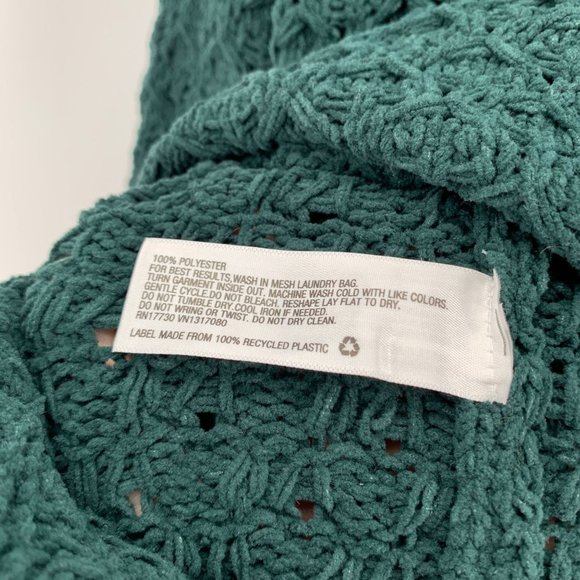 A New Day NWT Women's Green Crew Neck Chunky Knit Pullover Sweater Size XS - Picture 7 of 7